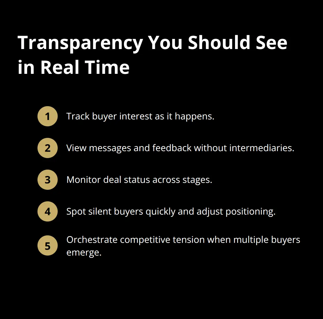 Compact list of real-time visibility benefits sellers get on modern platforms. - broker disruption