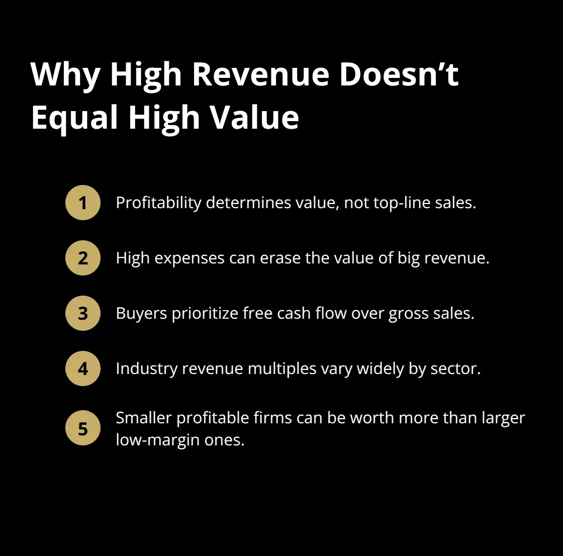 Key reasons revenue alone misleads business valuations - valuation myths
