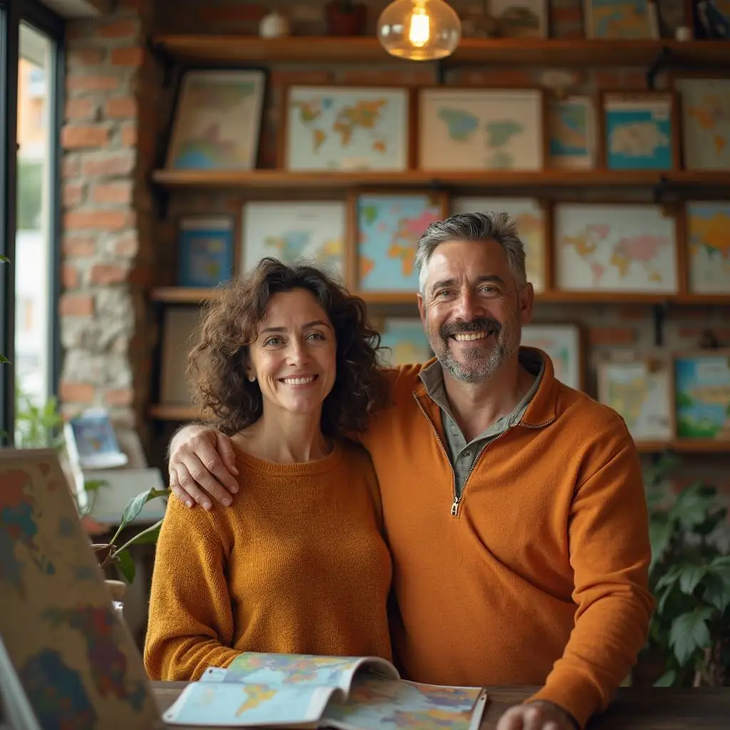 man and woman selling travel business for sale