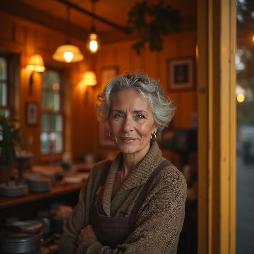 woman selling a bed and breakfast business